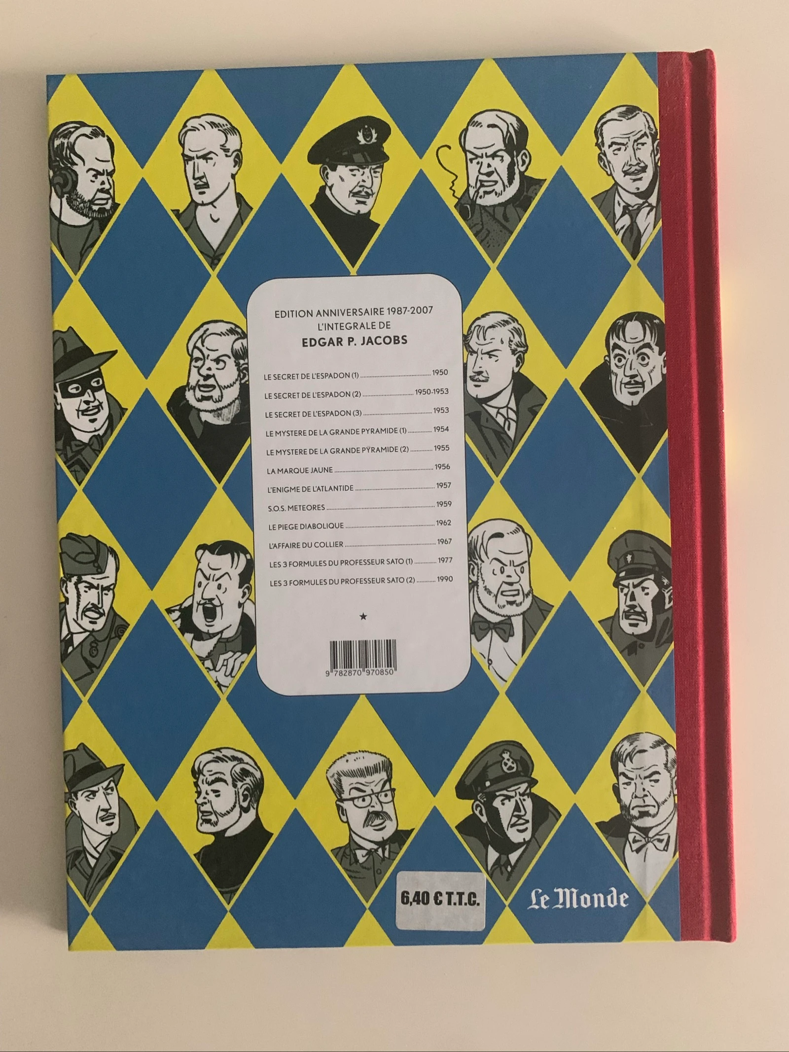 Bd Integral Blake e Mortimer 12 volumes Jacobs - Capa dura vermelha com friso M amarelo - Le Monde – photo 18